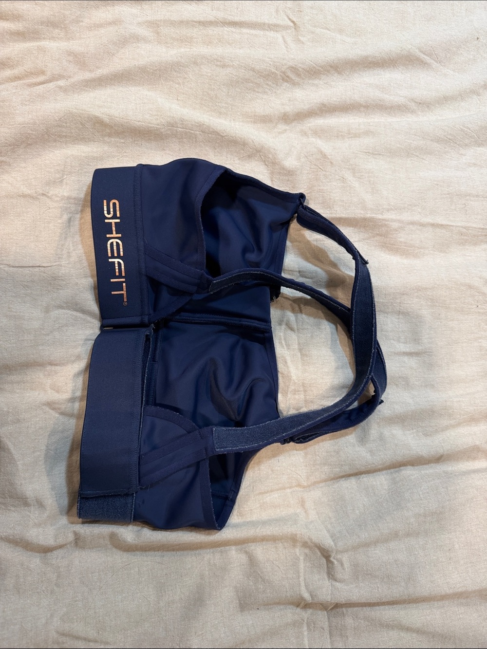SHEFIT Navy Sports Bra with Adjustable Straps